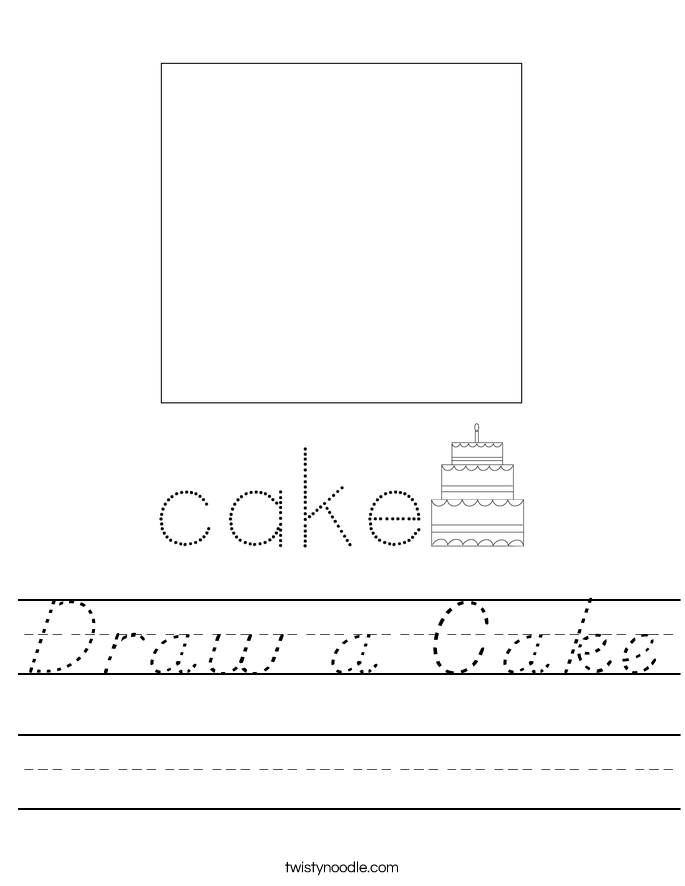 Draw a Cake Worksheet