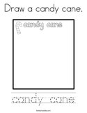 Draw a candy cane Coloring Page