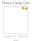 Draw a Candy Corn Coloring Page