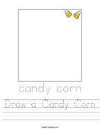 Draw a Candy Corn Handwriting Sheet