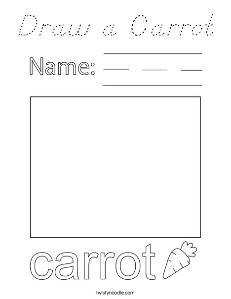 Draw a Carrot Coloring Page