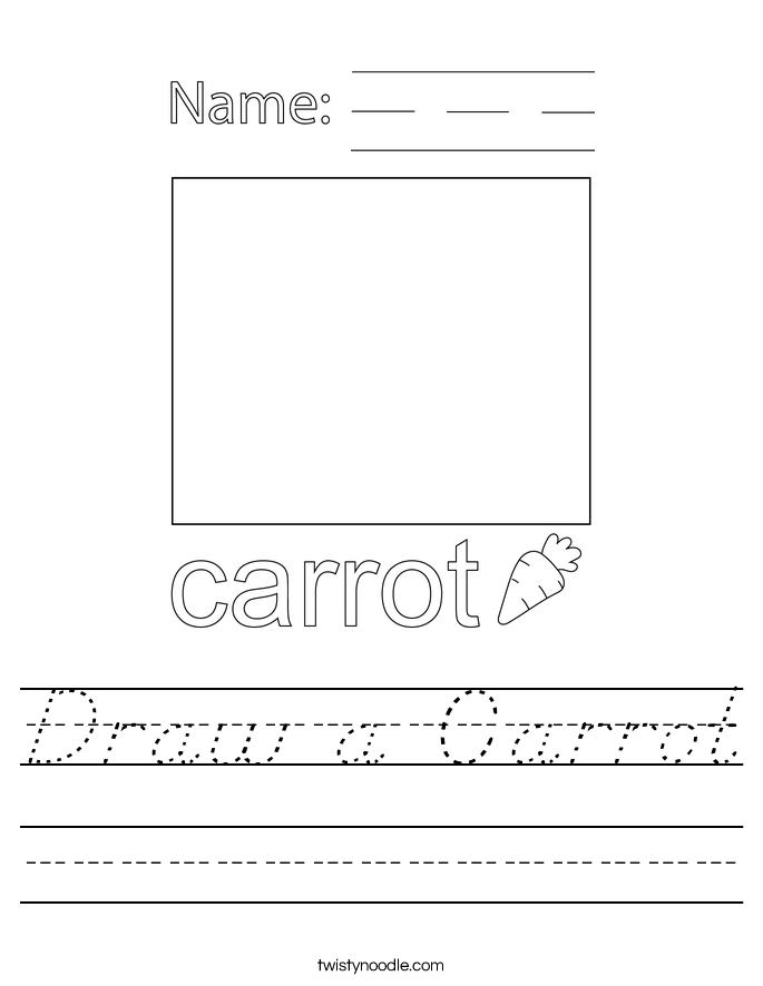 Draw a Carrot Worksheet