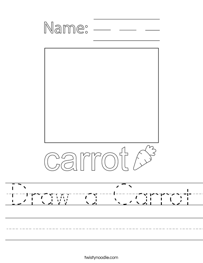 Draw a Carrot Worksheet