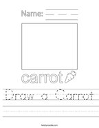 Draw a Carrot Handwriting Sheet