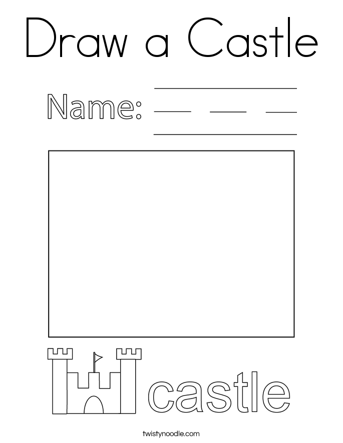 Draw a Castle Coloring Page