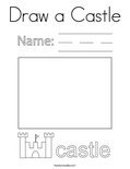 Draw a Castle Coloring Page