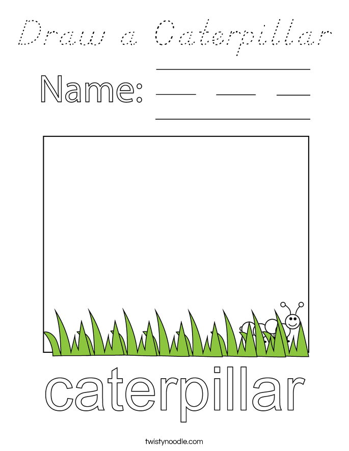 Draw a Caterpillar Coloring Page