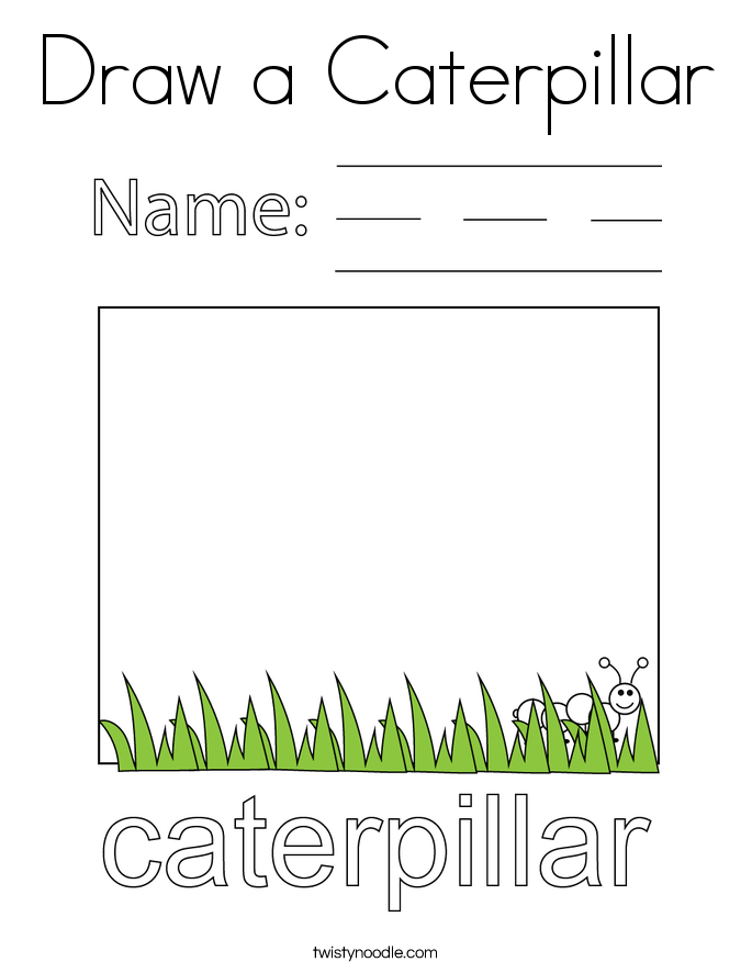 Draw a Caterpillar Coloring Page