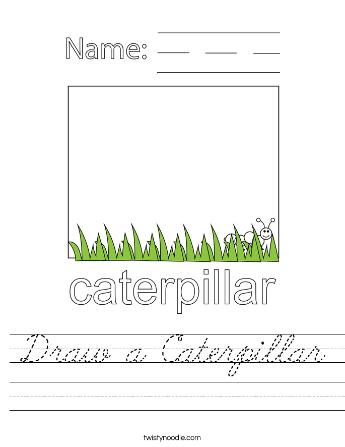 Draw a Caterpillar Worksheet