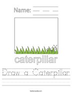 Draw a Caterpillar Handwriting Sheet