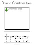 Draw a Christmas tree. Coloring Page