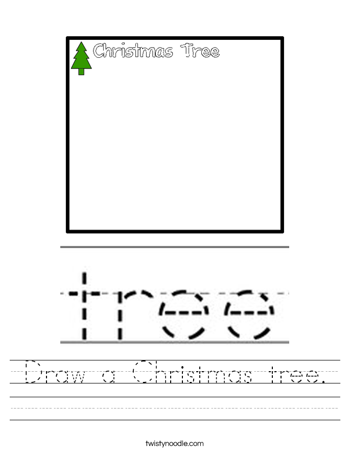 Draw a Christmas tree. Worksheet