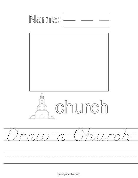 Draw a Church Worksheet