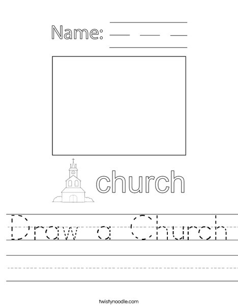 Draw a Church Worksheet