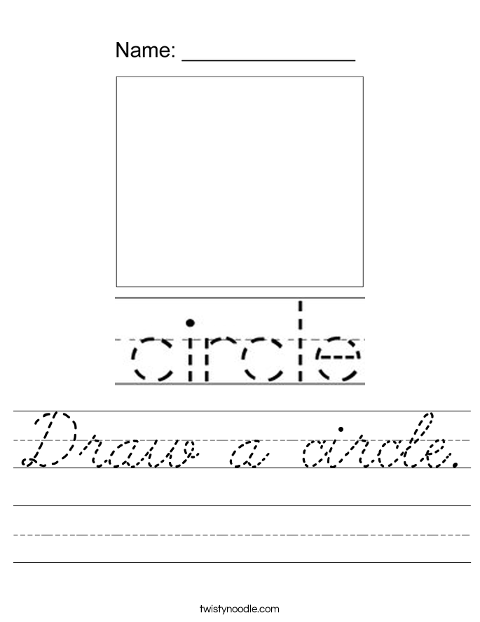 Draw a circle. Worksheet