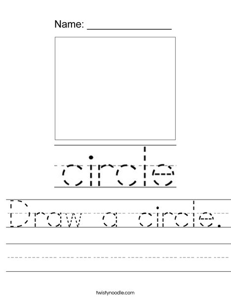 Draw a circle. Worksheet