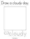 Draw a cloudy day Coloring Page