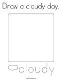 Draw a cloudy day Coloring Page