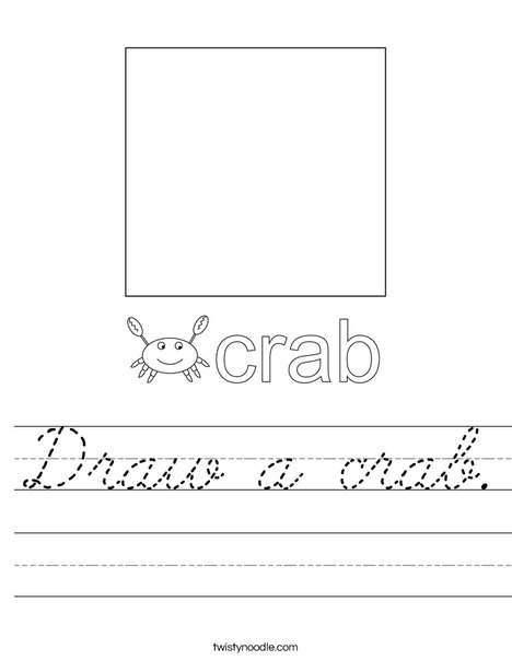 Draw a crab. Worksheet