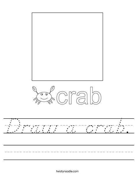 Draw a crab. Worksheet