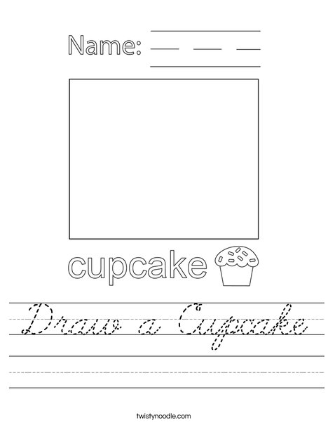 Draw a Cupcake Worksheet