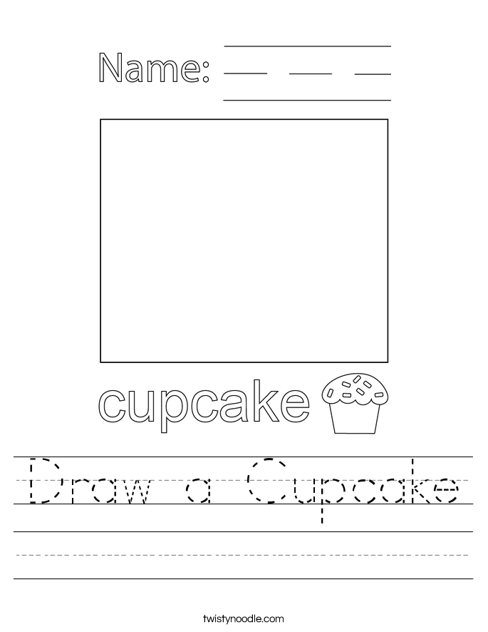 Draw a Cupcake Worksheet