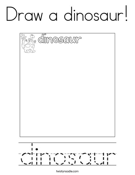 Draw a dinosaur! Coloring Page