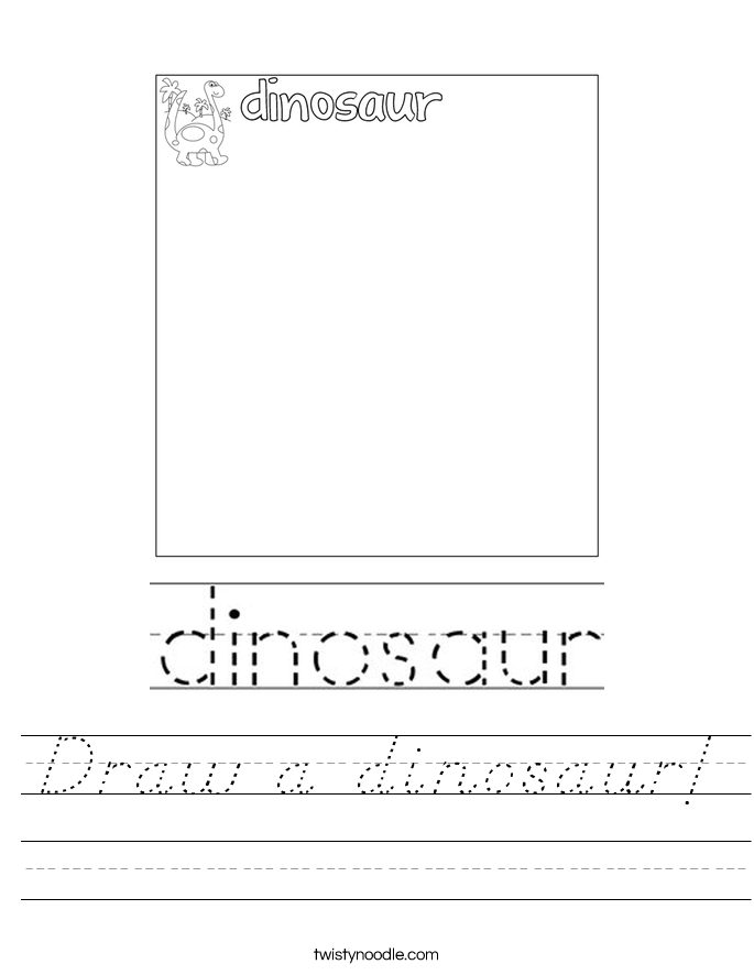 Draw a dinosaur! Worksheet