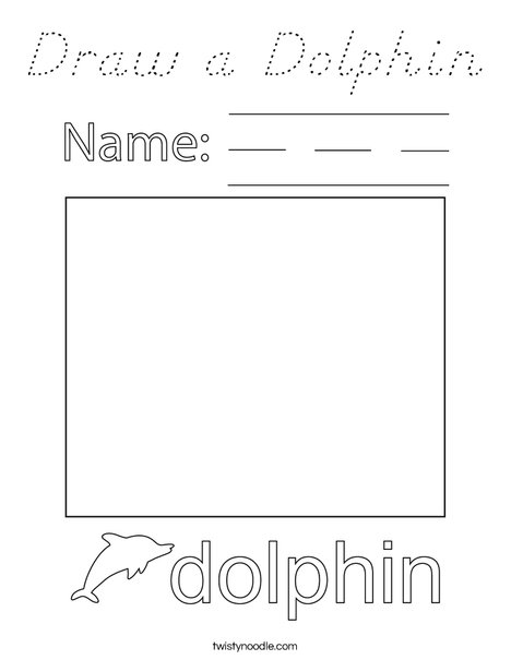 Draw a Dolphin Coloring Page