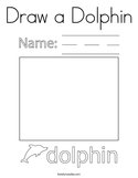 Draw a Dolphin Coloring Page