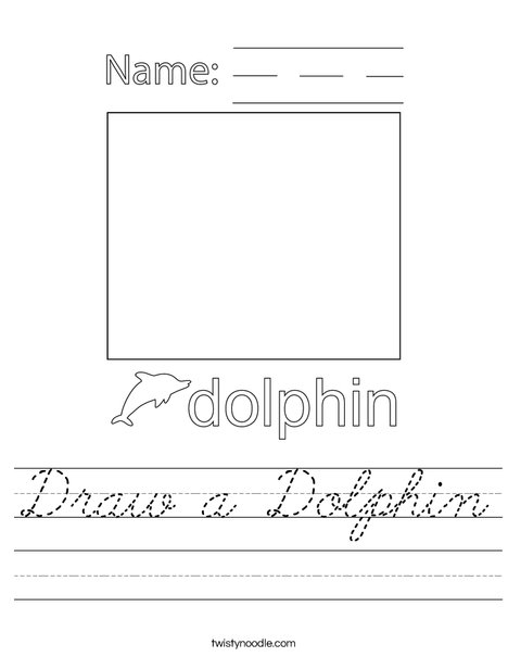 Draw a Dolphin Worksheet