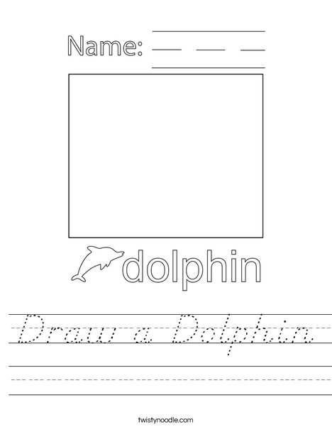 Draw a Dolphin Worksheet
