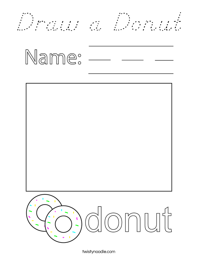 Draw a Donut Coloring Page