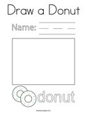 Draw a Donut Coloring Page