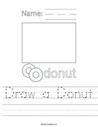 Draw a Donut Handwriting Sheet