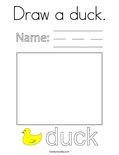 Draw a duck. Coloring Page