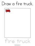 Draw a fire truck Coloring Page