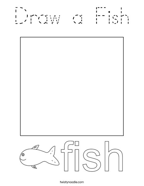 Draw a Fish Coloring Page