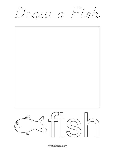 Draw a Fish Coloring Page