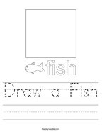 Draw a Fish Handwriting Sheet