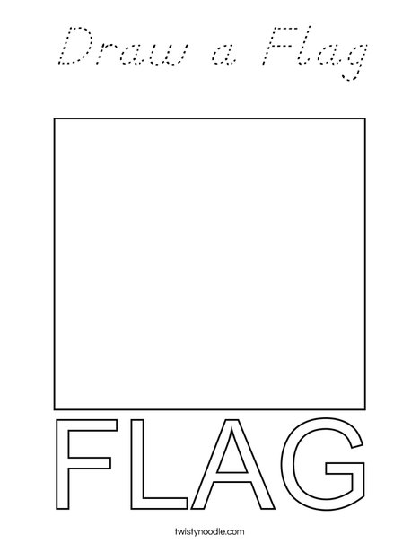 Draw a Flag Coloring Page