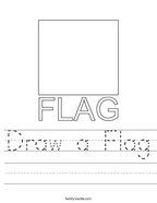 Draw a Flag Handwriting Sheet
