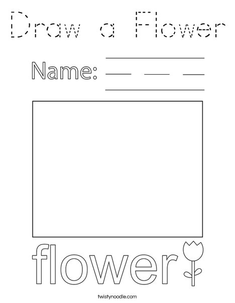 Draw a Flower Coloring Page