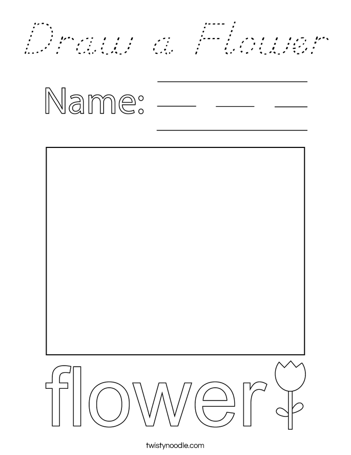Draw a Flower Coloring Page