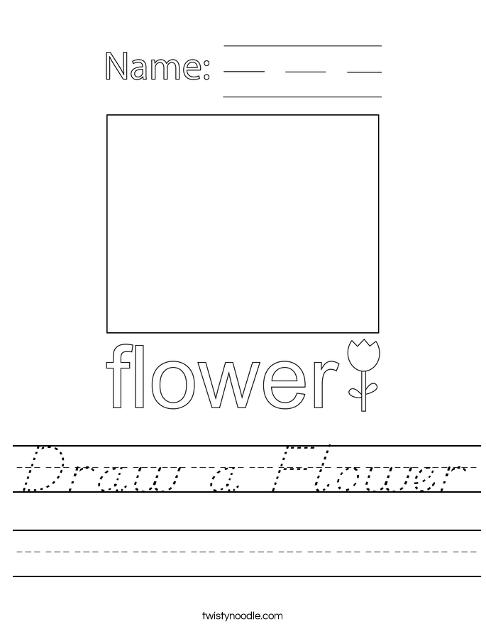 Draw a Flower Worksheet