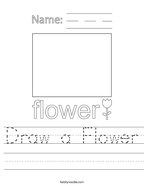Draw a Flower Handwriting Sheet