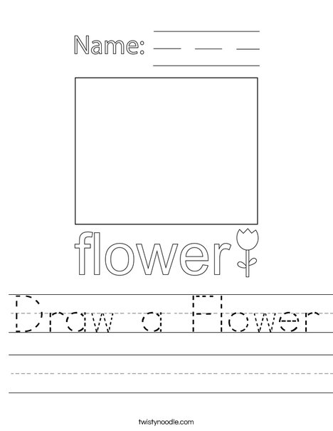 Draw a Flower Worksheet