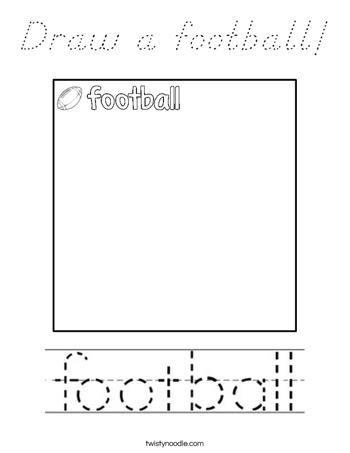 Draw a football! Coloring Page