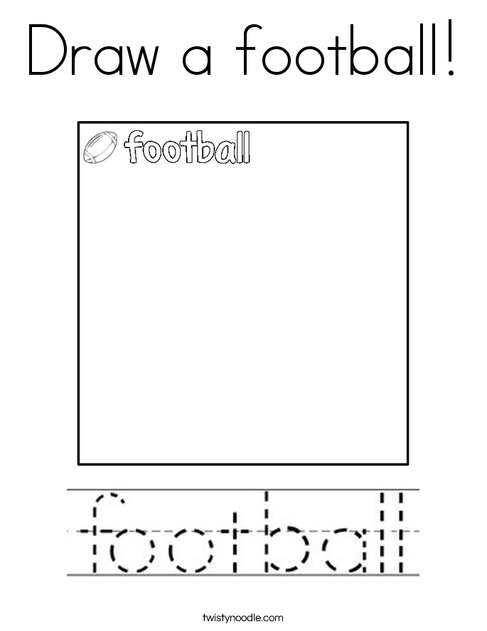 Draw a football! Coloring Page