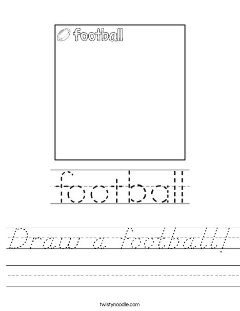 Draw a football! Worksheet